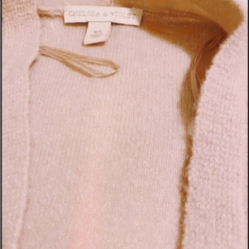 NWT CHELSEA & VIOLET Blush Pink Alpaca Long Sweater - Picture 2 of 11